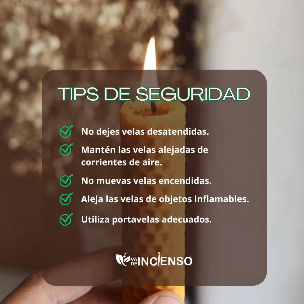Pack de 12 Velas de Cera de Abeja Natural 100% – Hechas a Mano por Apicultores en España – Ideales para Meditación y Relajación