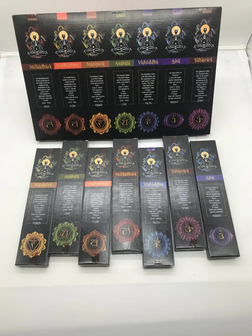 Set de Inciensos de los 7 Chakras – Aromas Sagrados para Equilibrio, Energía y Sanación Interior