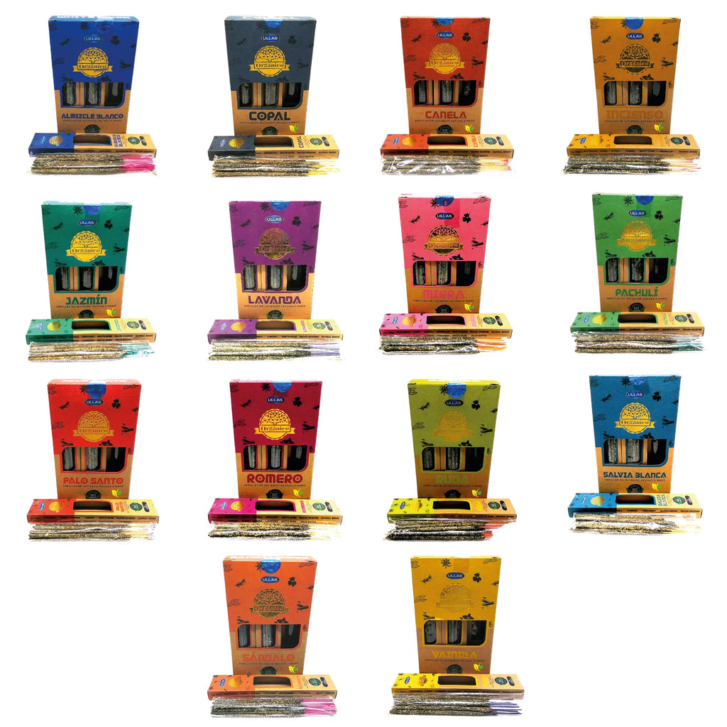 Kit Inciensos Naturales Artesanales – 12 Aromas Orgánicos