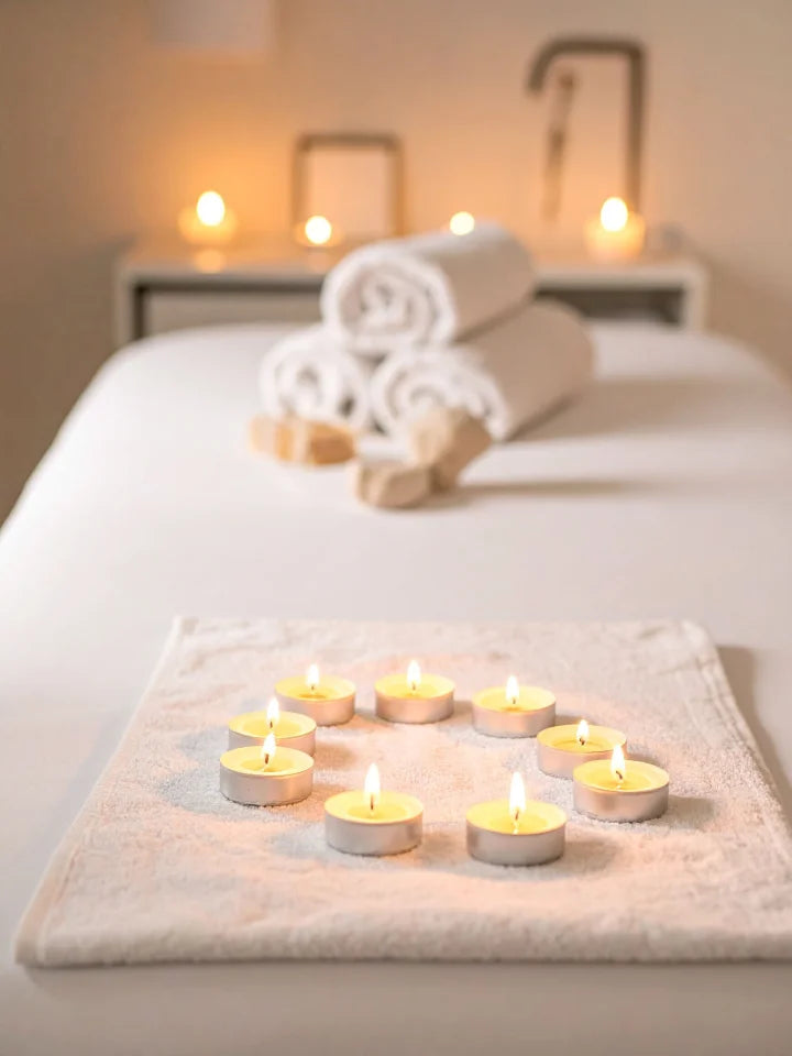 Set de Velas Tealight Blancas Sin Aroma (50 o 100 Unidades) – Decoración para Hogar, Spa y Eventos | Duración 4.5 Horas