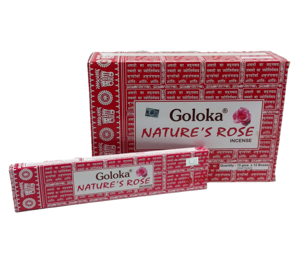 Surtido de 12 paquetes de Incienso Goloka Premium de Flores y Brotes – Aromas Naturales de la India para Meditación y Bienestar